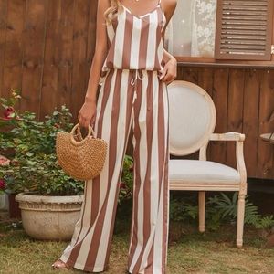 Striped Cami top and knot waist pants. Never worn.